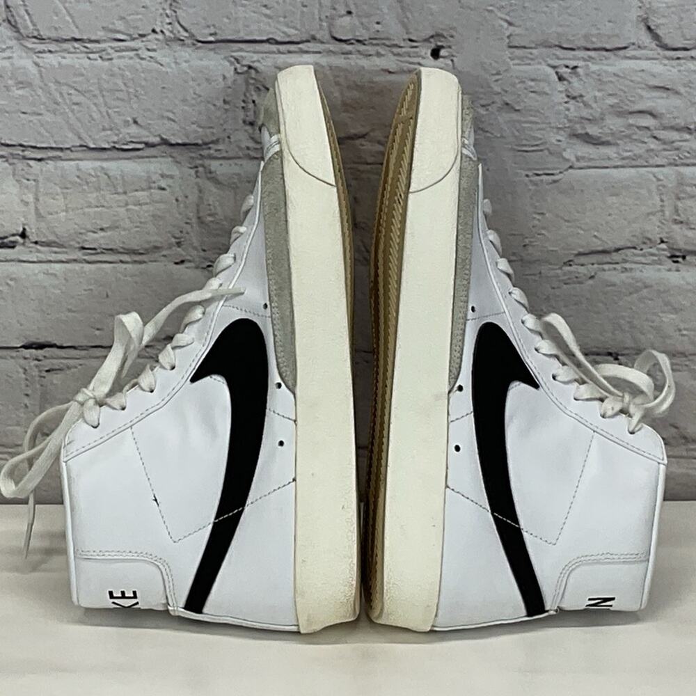 Nike Blazer Mid '77 Vintage Men's Size 9.5 White Black Basketball BQ6806-100